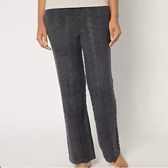 Barefoot Dreams Other - NWT Barefoot Dreams CozyChic Lite Cable Pant, Wide Leg Size 2X Petite Onyx Blue
